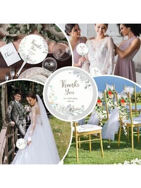 60 Pcs Wedding Hand Fans for Guests Bulk Decorative Plastic NEW Green/Blue/White